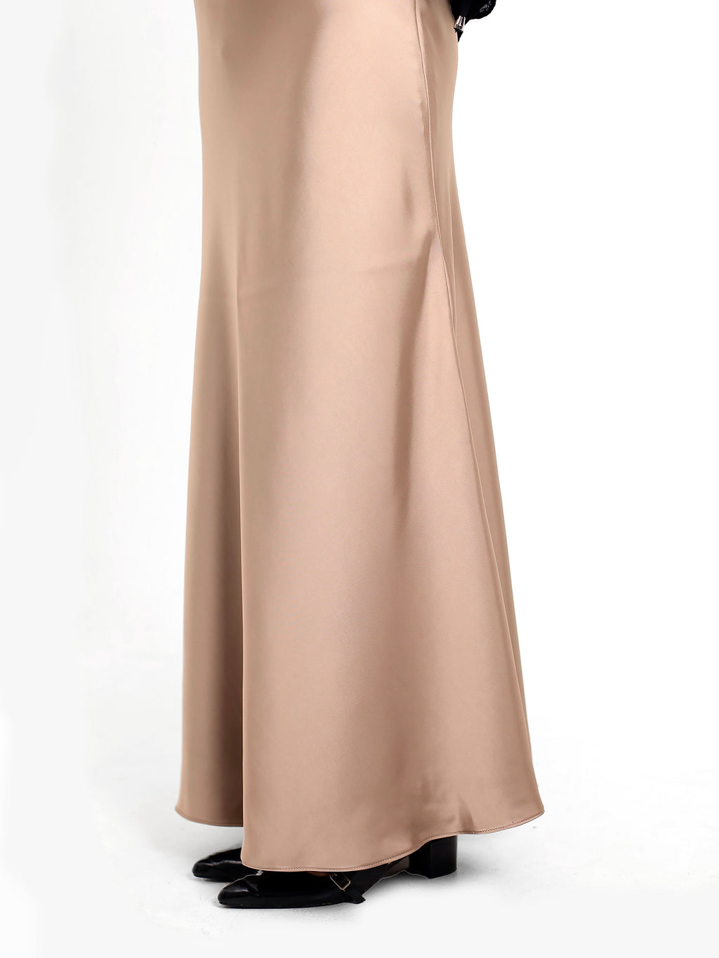 Nude Satin Skirt