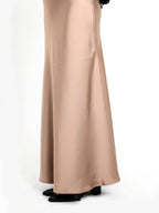 Nude Satin Skirt