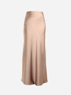 Nude Satin Skirt